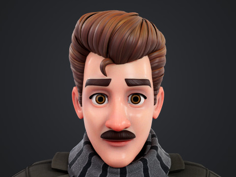 Cartoon Man Rigged Modèle 3D