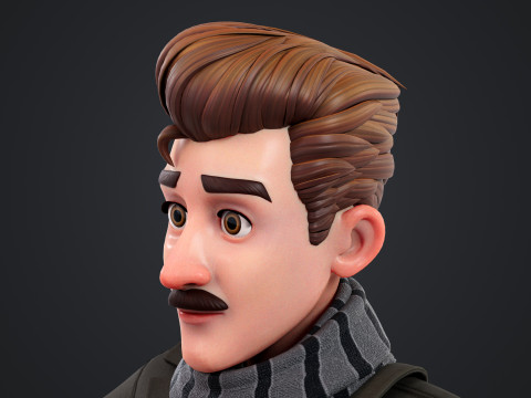 Cartoon Man Rigged Modèle 3D