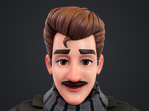 Cartoon Man Rigged Modèle 3D