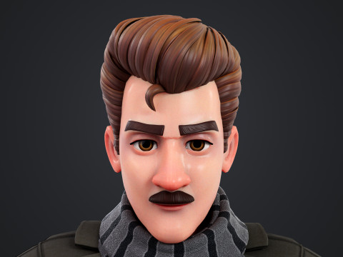Cartoon Man Rigged Modèle 3D