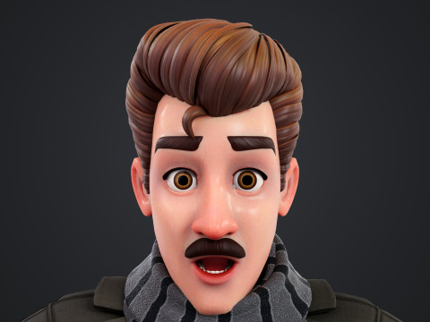 Cartoon Man Rigged Modèle 3D
