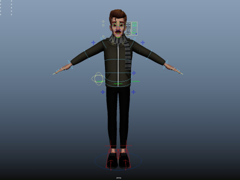 Cartoon Man Rigged Modèle 3D