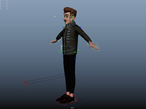 Cartoon Man Rigged Modèle 3D