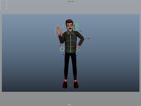 Cartoon Man Rigged Modèle 3D