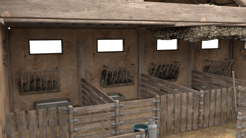 Horse Stable 3D Model .c4d .max .obj .3ds .fbx .stl .blend