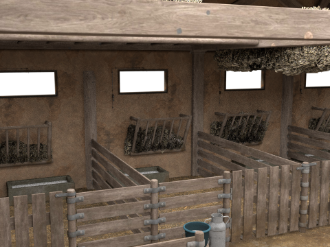 Horse Stable 3D Model