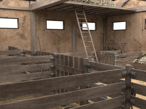 Horse Stable 3D Model