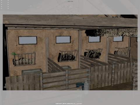 Horse Stable 3D Model