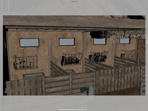 Horse Stable 3D Model