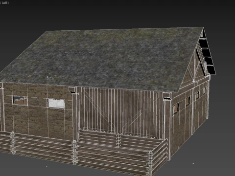 Horse Stable 3D Model