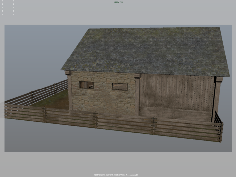 Horse Stable 3D Model