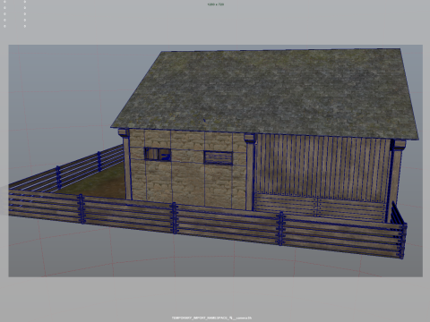 Horse Stable 3D Model