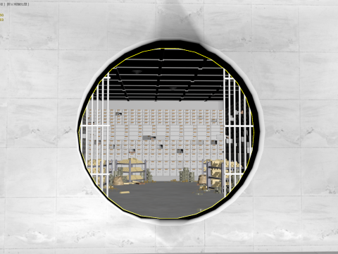 Gold bars bank vault 3D Model