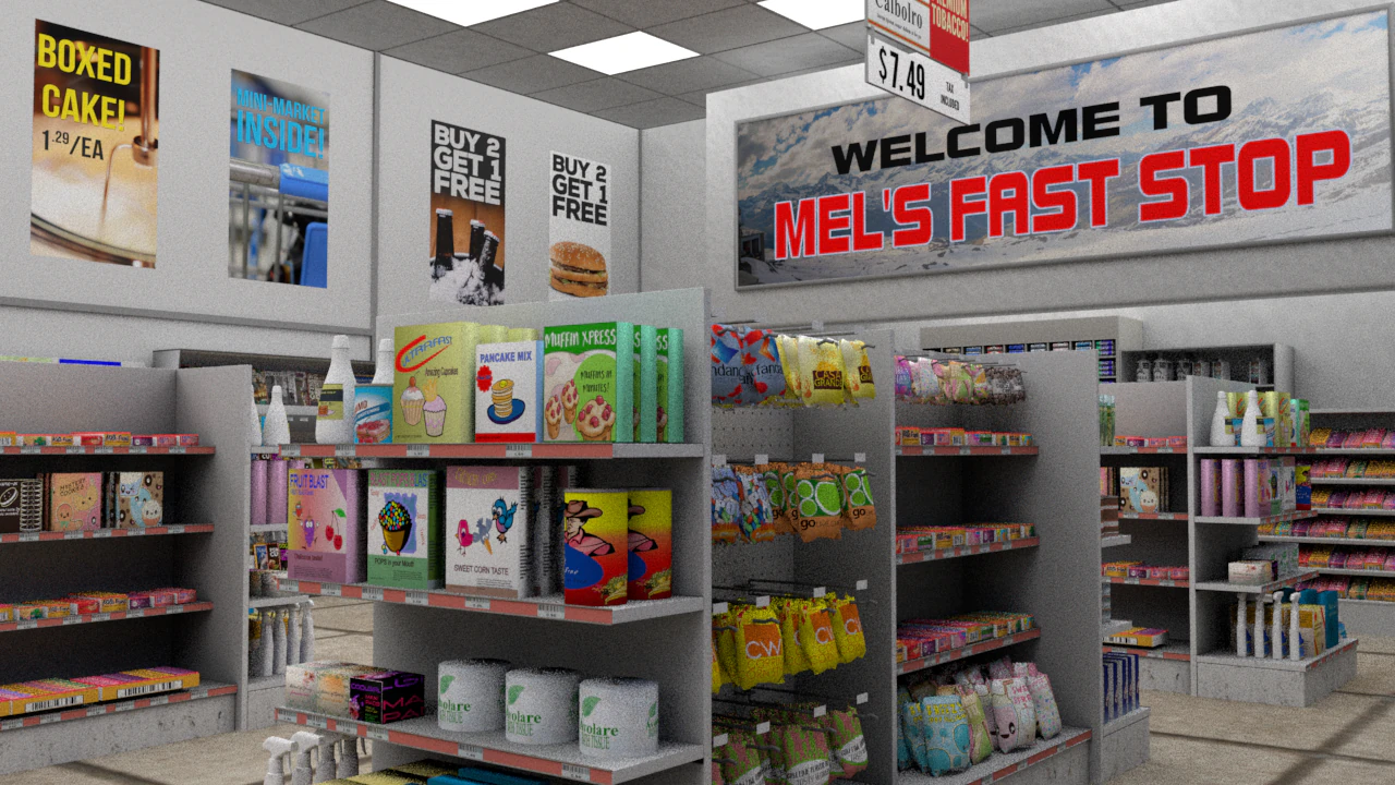 Supermarket 3D Model .c4d .max .obj .3ds .fbx .stl .blend 