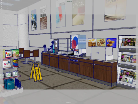 Supermarket 3D Model