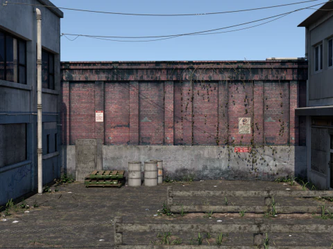 Ściana graffiti Model 3D