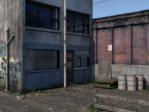 Graffiti Wall 3D Model