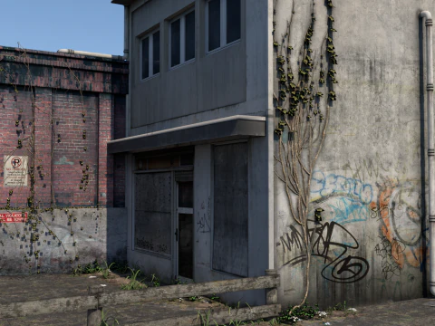 Graffiti Wall 3D Model