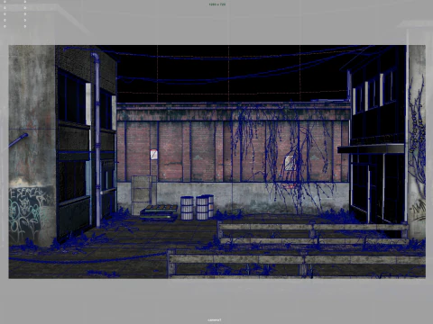 Graffiti Wall 3D Model