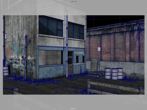 Graffiti Wall 3D Model