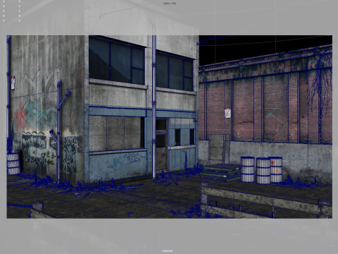 Graffiti Wall 3D Model