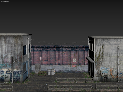 Graffiti Wall 3D Model