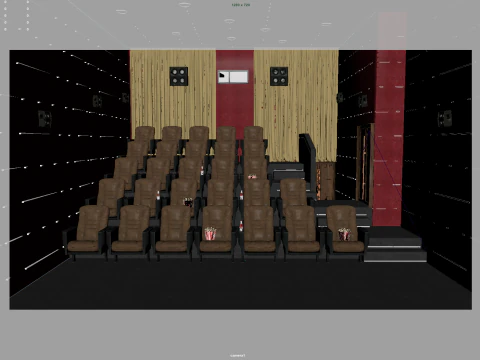 Movie Theater 3D Model
