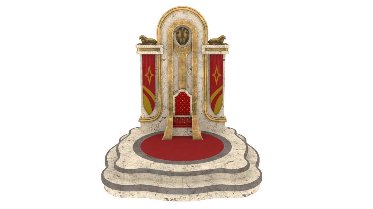 Trono Modello 3D .c4d .max .obj .3ds .fbx .stl .blend 