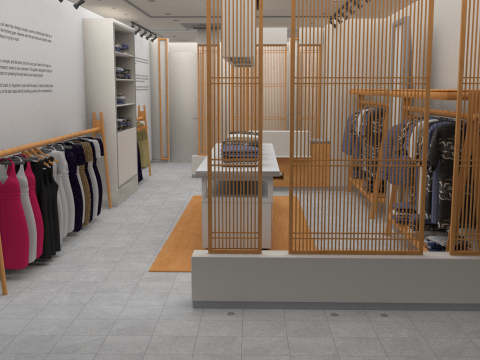 Clothing store shop Modelo 3D