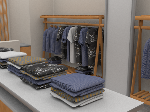 Clothing store shop 3D Model