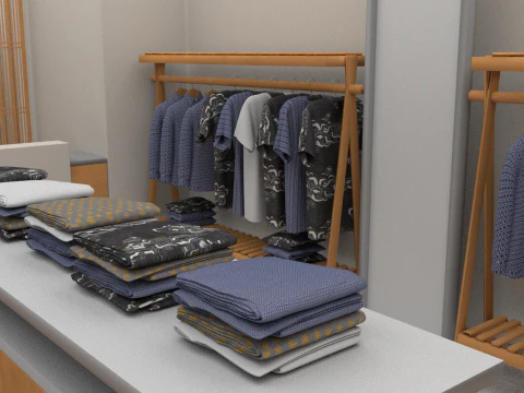 Clothing store shop 3D Model