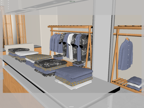 Clothing store shop 3D Model