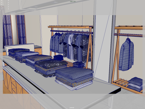 Clothing store shop 3D Model