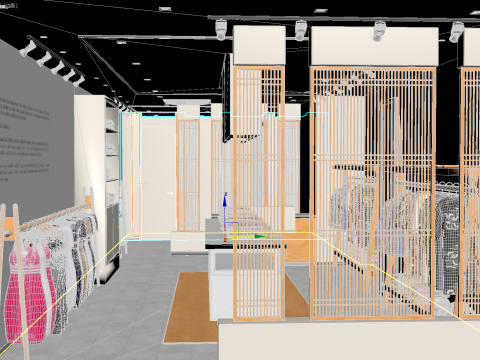 Clothing store shop 3D Model