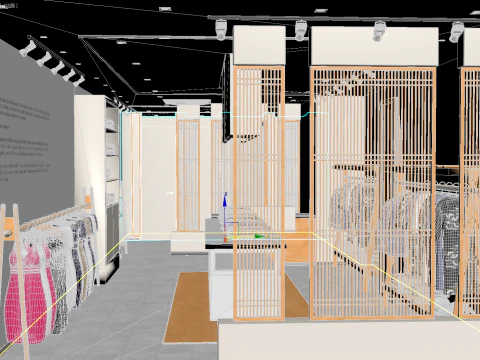 Clothing store shop 3D Model