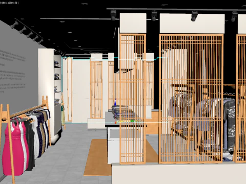 Clothing store shop 3D Model
