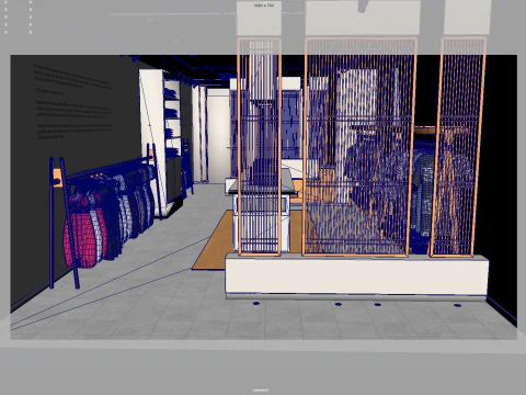 Clothing store shop 3D Model