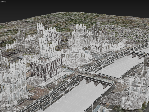 Post Apocalyptic Ruined City Model 3D