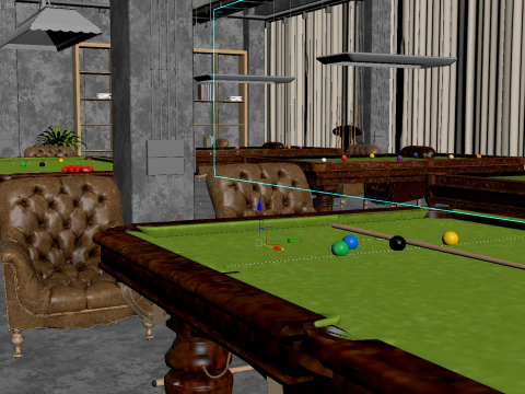 Billiard hall 3D Model