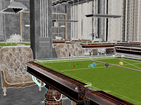 Billiard hall 3D Модель