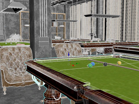 Billiard hall 3D Model