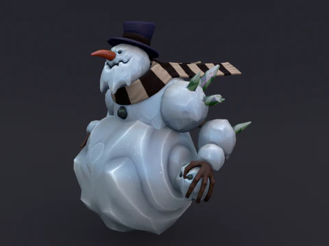 Snowman Monster 3D Model