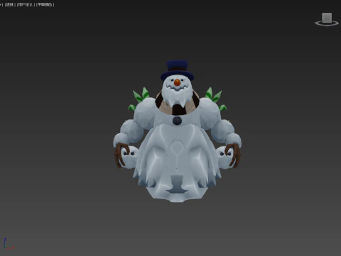 Snowman Monster 3D Model