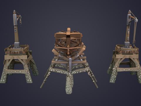 Game Boat - Building Pier 3D मॉडल