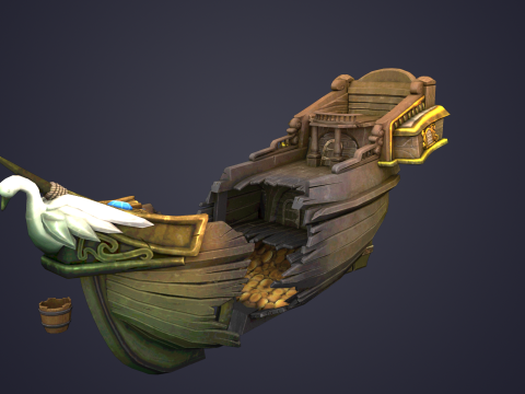 Half Ship Wreck 3D Model