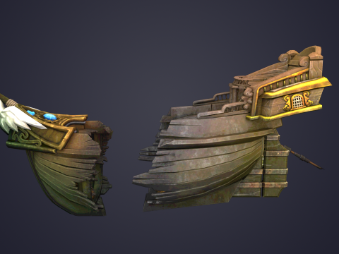 Half Ship Wreck 3D Model