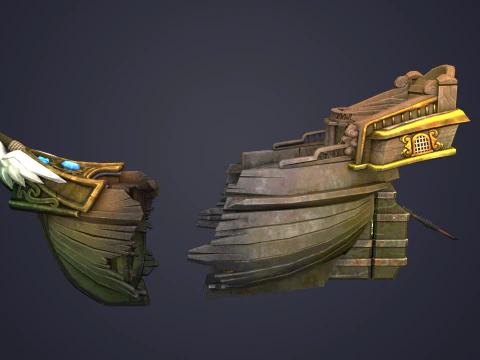 Half Ship Wreck 3D Model