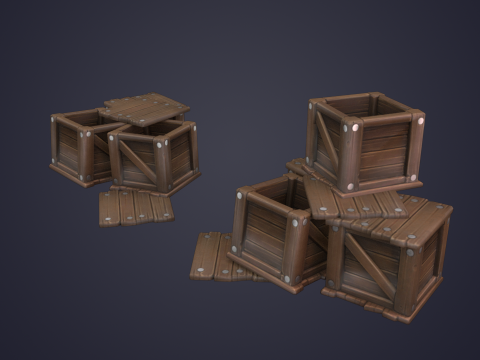 Wooden crate 3D Model
