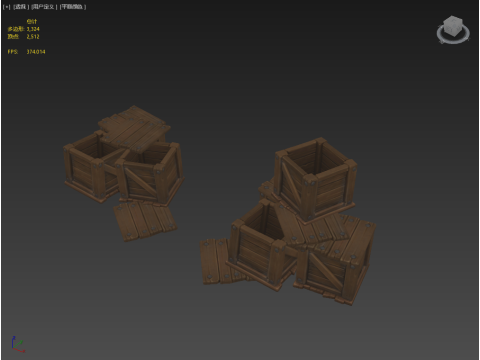 Wooden crate 3D Model