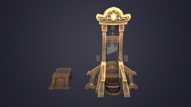 Guillotine Model 3D .c4d .max .obj .3ds .fbx .stl .blend 